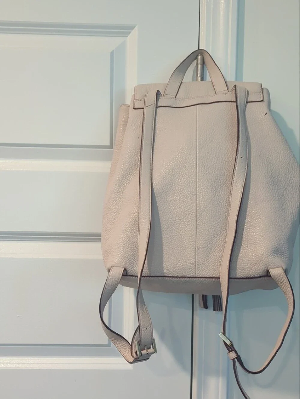 kate spade Pebbled Leather Backpack in Light Blush
